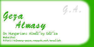 geza almasy business card